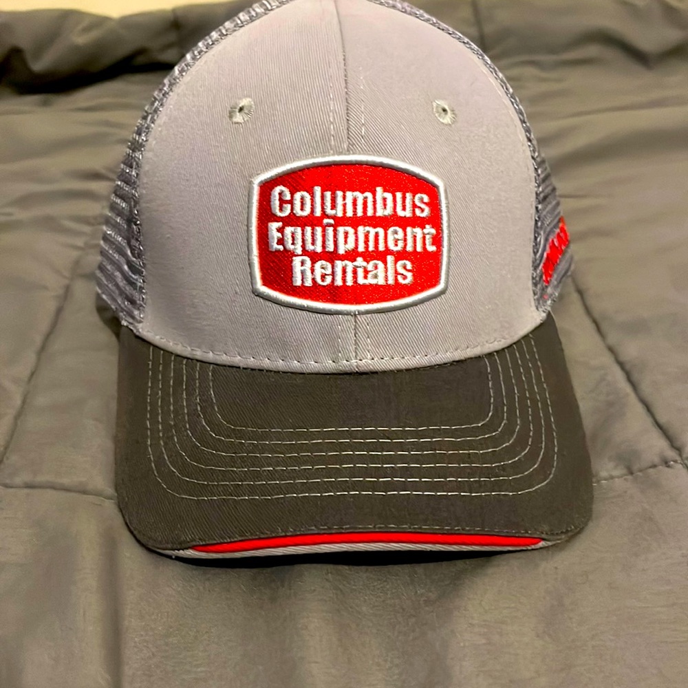 Red and gray Columbus retails men’s hat